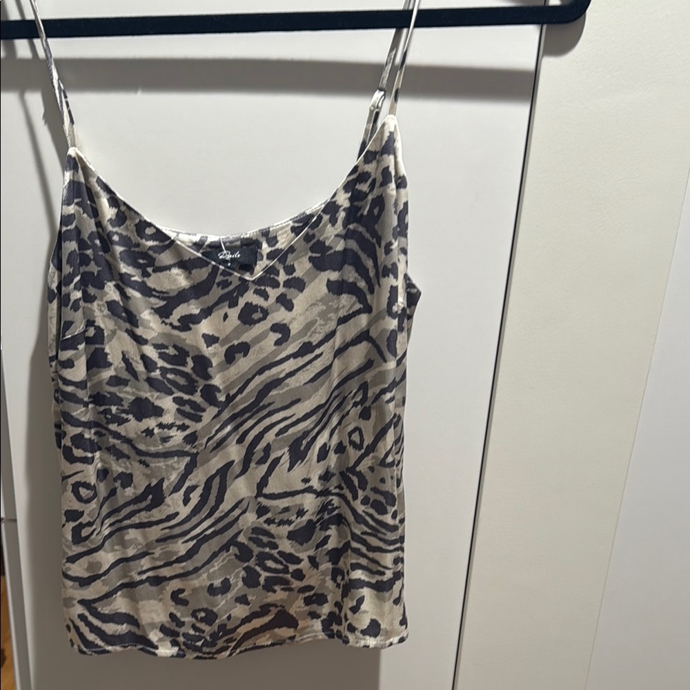 Rails Tan and Black Sleeveless Fitted Camisole